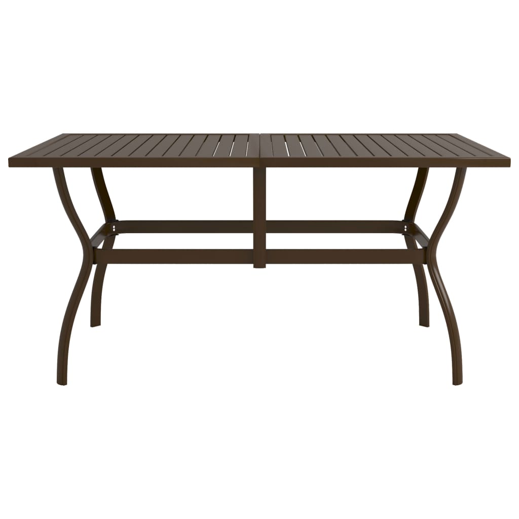 vidaXL Outdoor Dining Table Patio Table Porch Deck Garden Furniture Steel-10