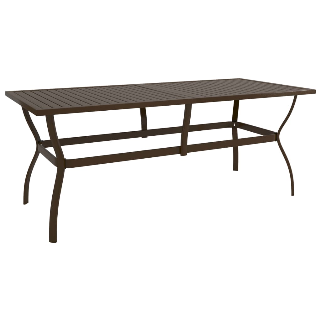 vidaXL Outdoor Dining Table Patio Table Porch Deck Garden Furniture Steel-16