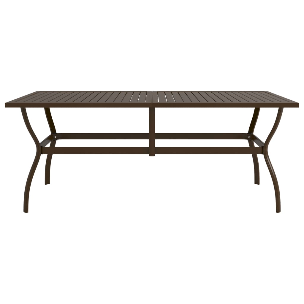 vidaXL Outdoor Dining Table Patio Table Porch Deck Garden Furniture Steel-19