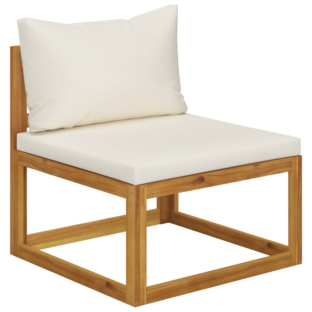 vidaXL 2 Piece Patio Sofa Set with Cushion Solid Acacia Wood-0