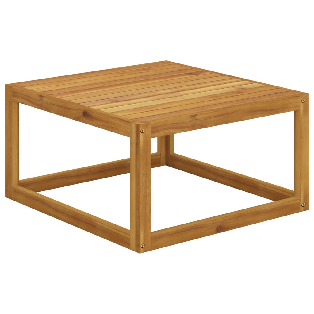 vidaXL Coffee Table 26.7"x26.7"x11.4" Solid Acacia Wood-0