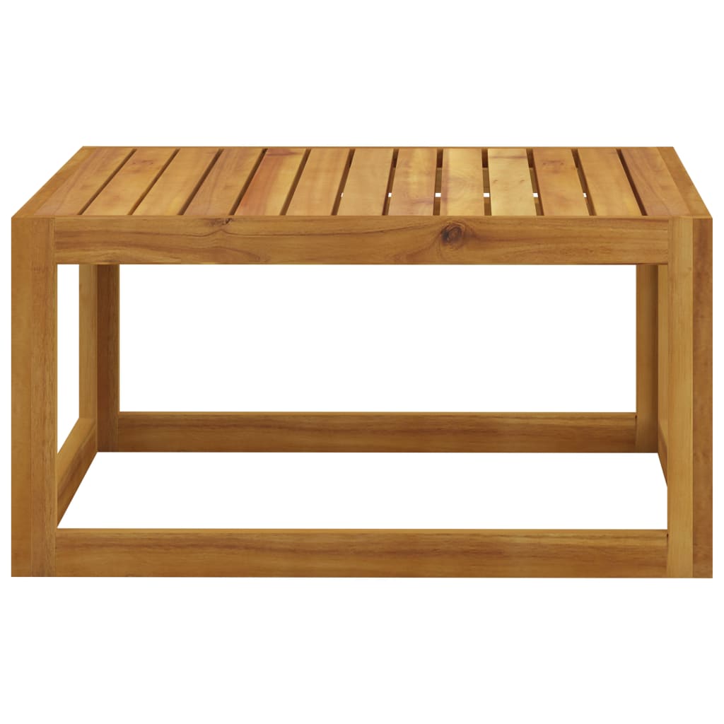 vidaXL Coffee Table 26.7"x26.7"x11.4" Solid Acacia Wood-2