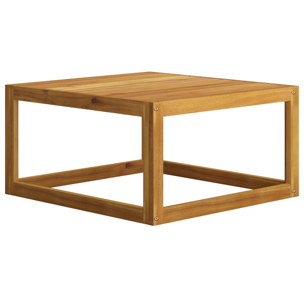 vidaXL Coffee Table 26.7"x26.7"x11.4" Solid Acacia Wood-3