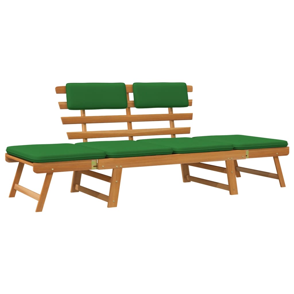 vidaXL Patio Bench Outdoor Garden Bench with Cushions 2-in-1 Solid Wood Acacia-40