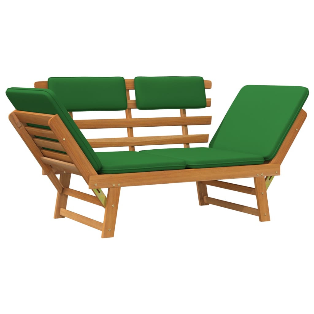 vidaXL Patio Bench Outdoor Garden Bench with Cushions 2-in-1 Solid Wood Acacia-7