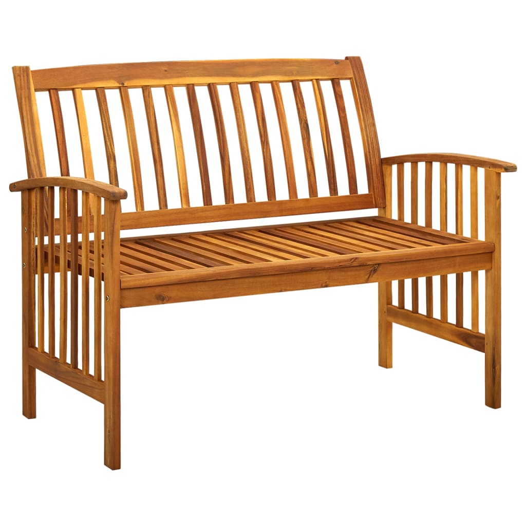 vidaXL Outdoor Patio Bench Garden Park Bench with Cushion Solid Wood Acacia-6