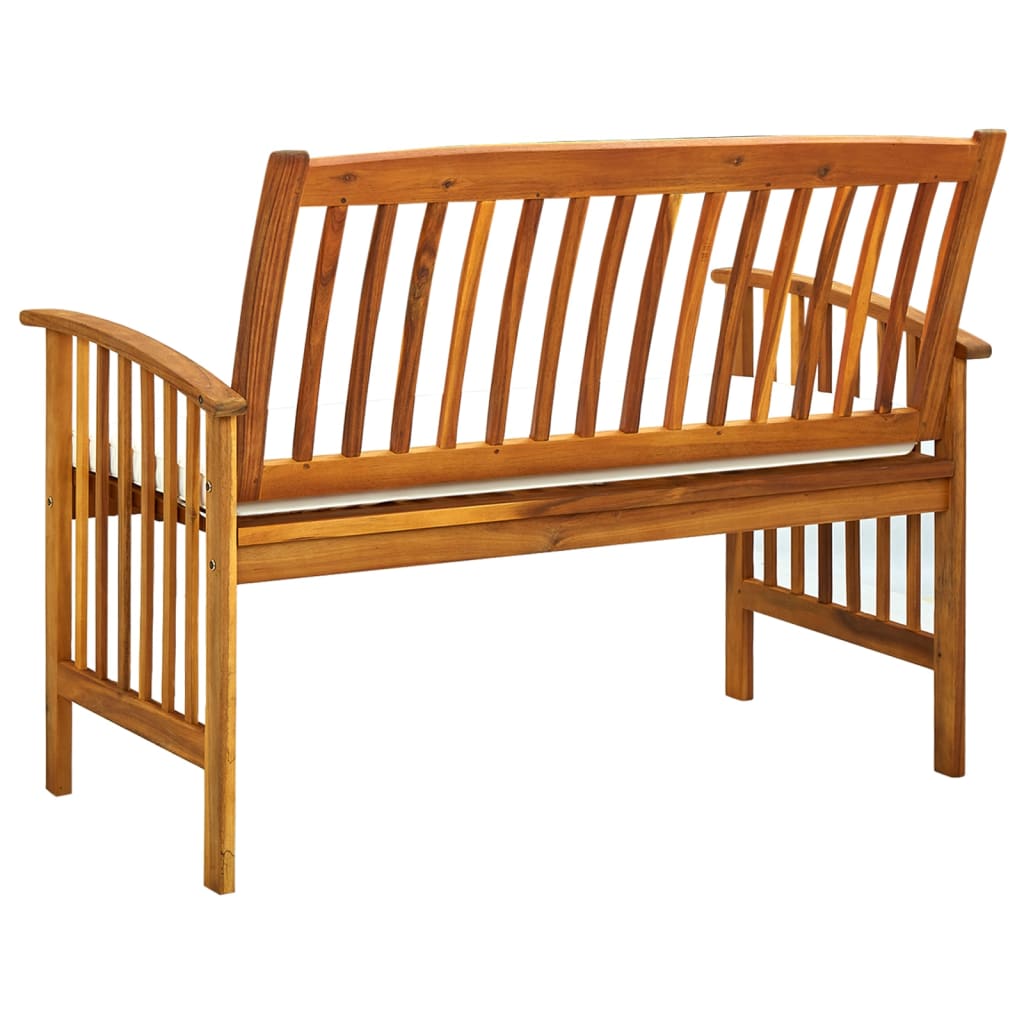 vidaXL Outdoor Patio Bench Garden Park Bench with Cushion Solid Wood Acacia-9