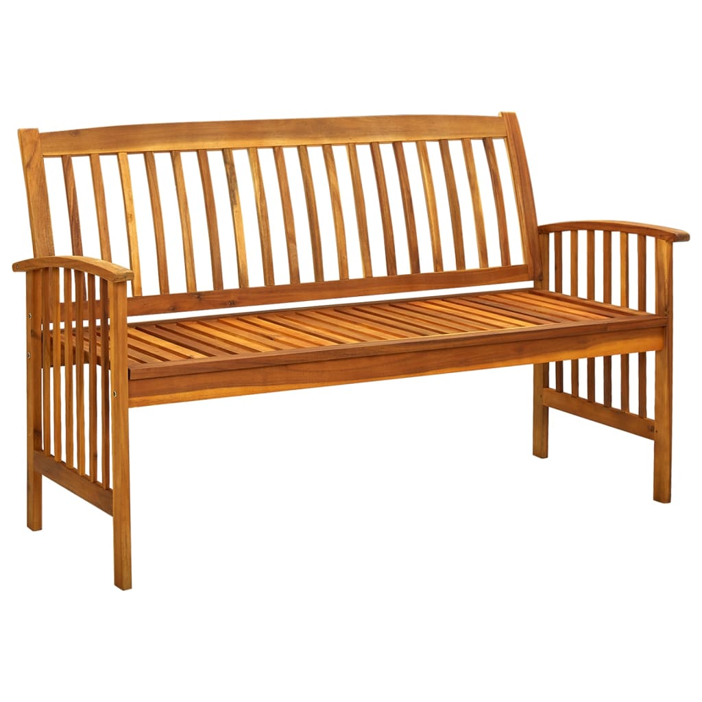 vidaXL Outdoor Patio Bench Garden Park Bench with Cushion Solid Wood Acacia-22