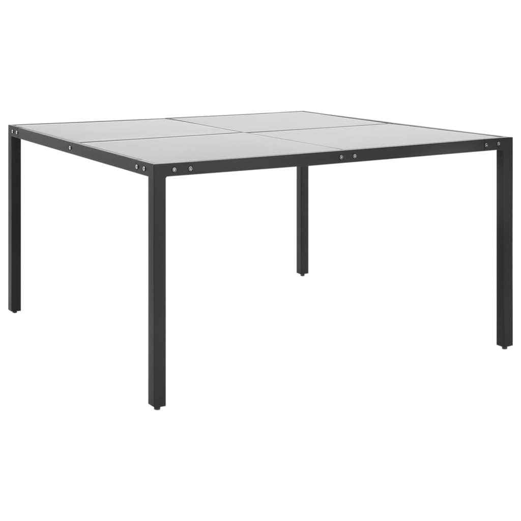 vidaXL Patio Table Anthracite 51.2"x51.2"x28.3" Steel and Glass-0