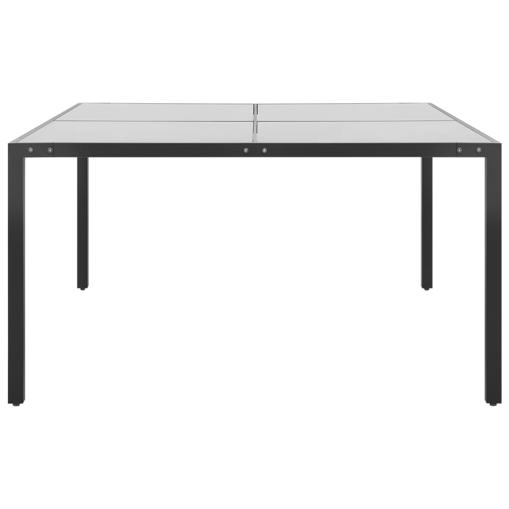 vidaXL Patio Table Anthracite 51.2"x51.2"x28.3" Steel and Glass-1