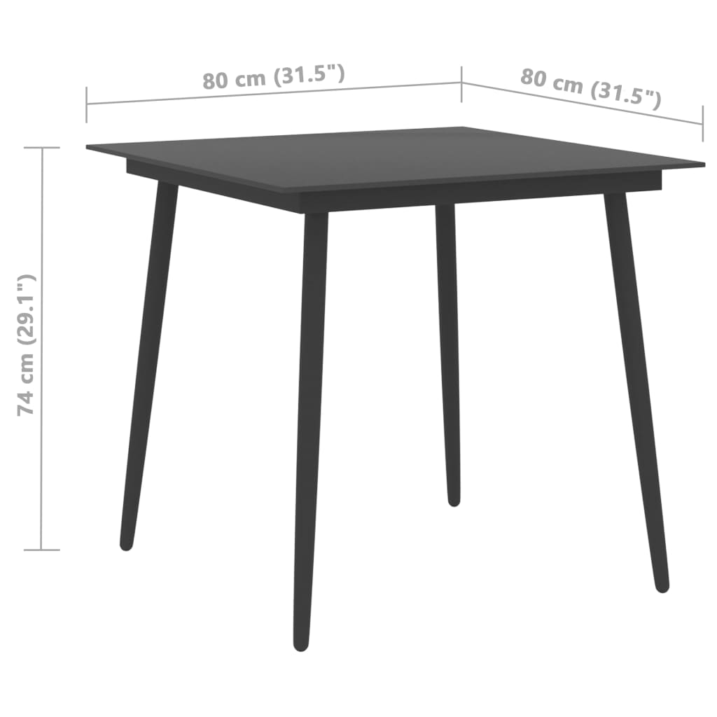 vidaXL Patio Table Outdoor Dining Table Garden Wicker Furniture PE Rattan-7