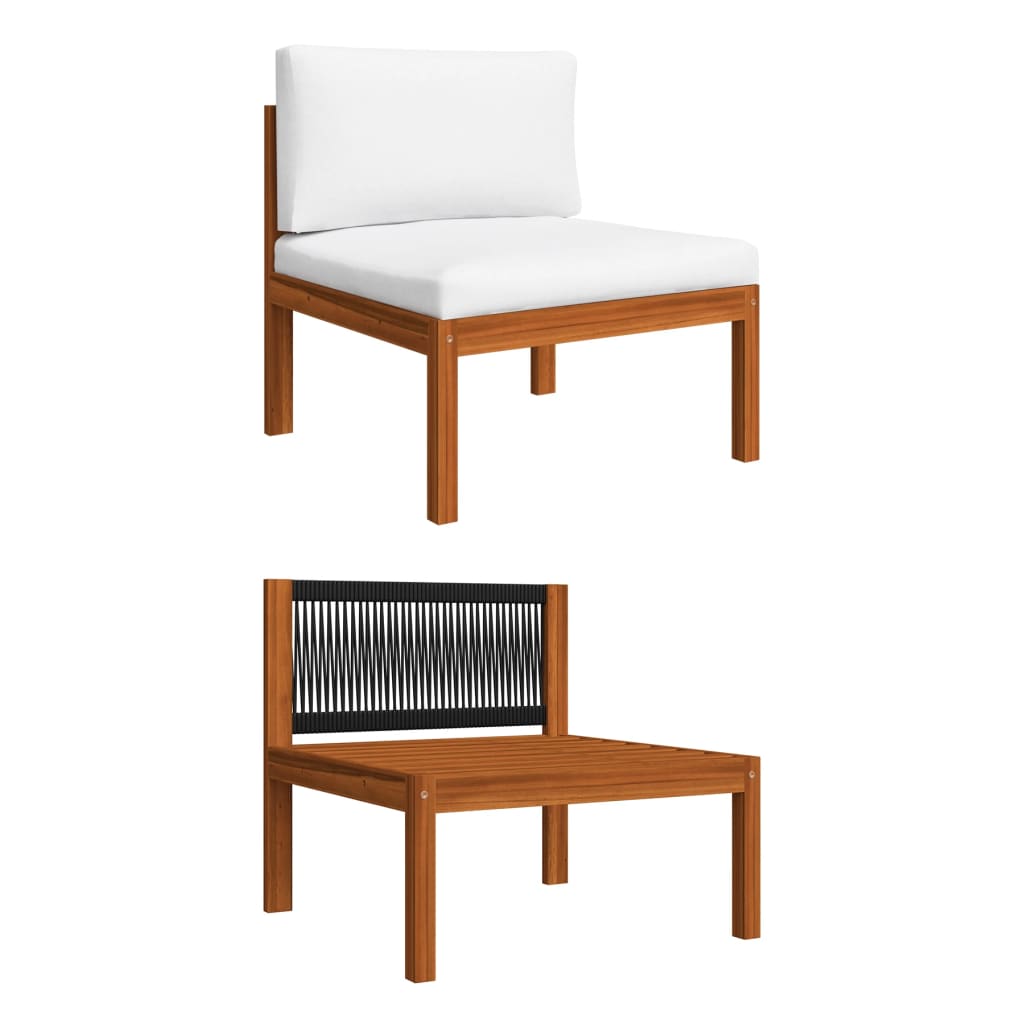 vidaXL 2 Piece Patio Lounge Set with Cushions Solid Acacia Wood-2