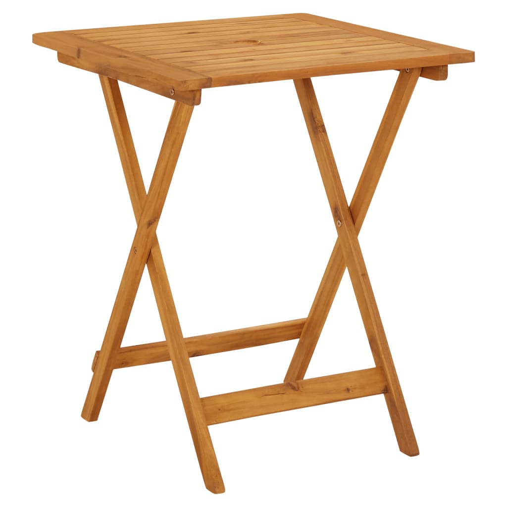 vidaXL Folding Patio Table 35.4"x35.4"x29.5" Solid Acacia Wood-1