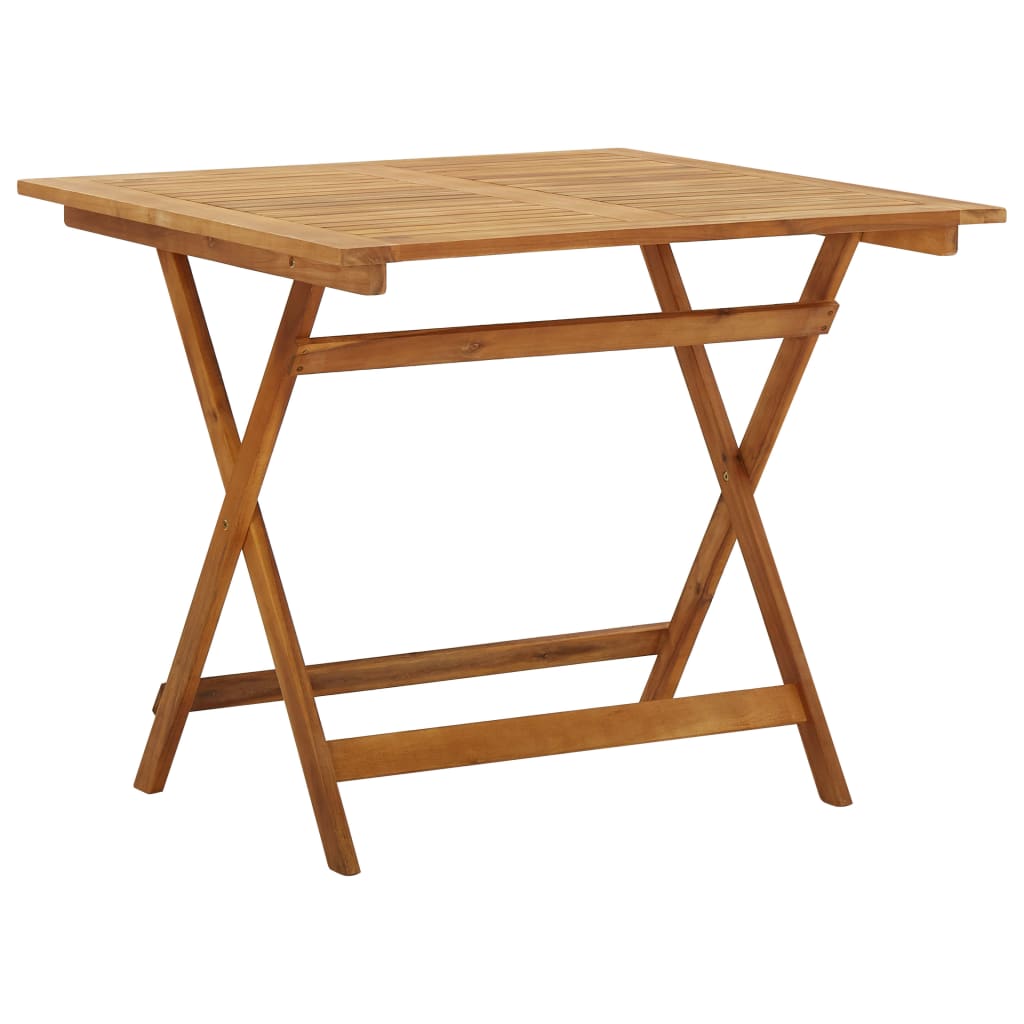 vidaXL Folding Patio Table 35.4"x35.4"x29.5" Solid Acacia Wood-32