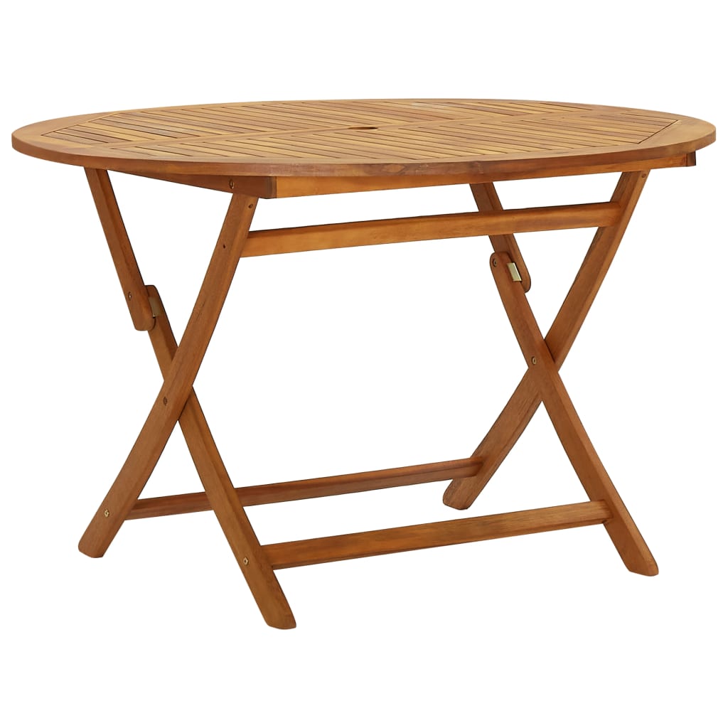 vidaXL Folding Patio Table 35.4"x35.4"x29.5" Solid Acacia Wood-8