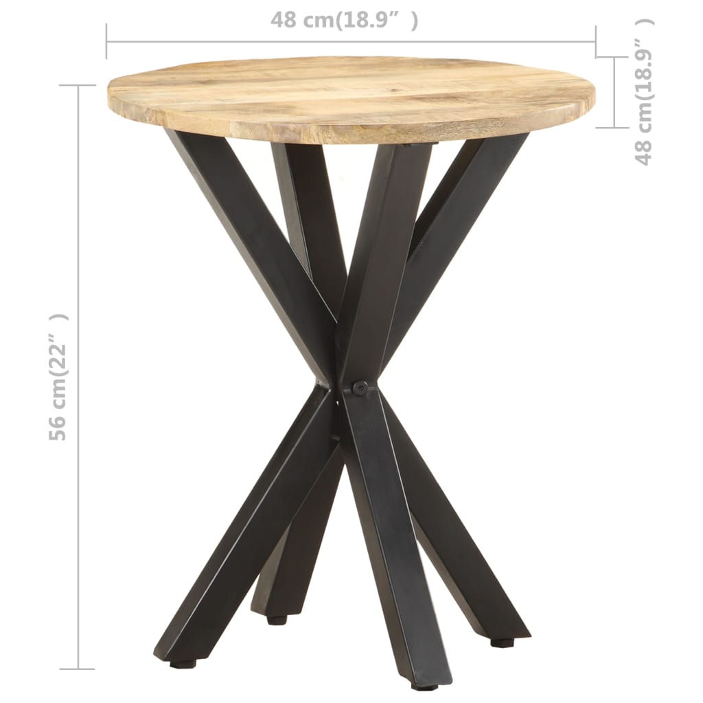 vidaXL Side Table 18.9"x18.9"x22" Solid Mango Wood-0