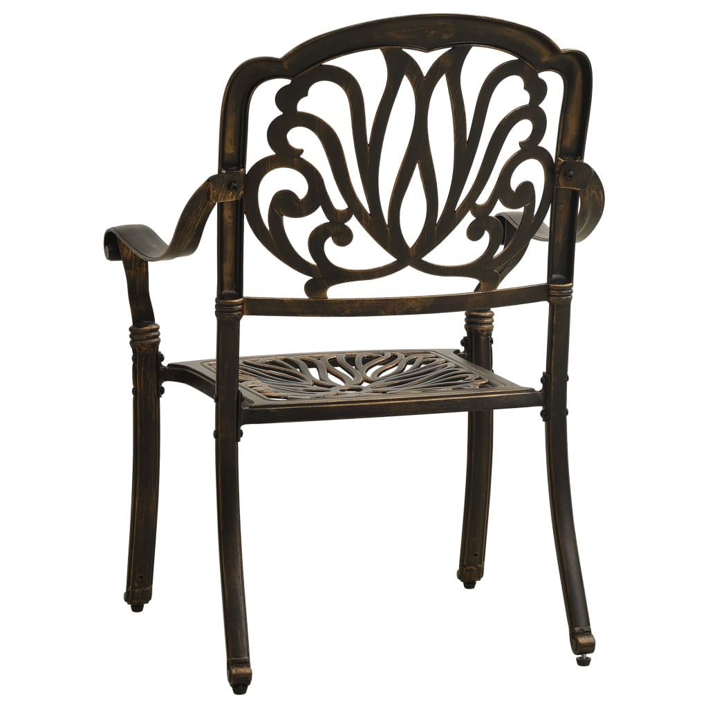 vidaXL Patio Chairs 2 Pcs Patio Furniture for Garden Deck Porch Cast Aluminum-1