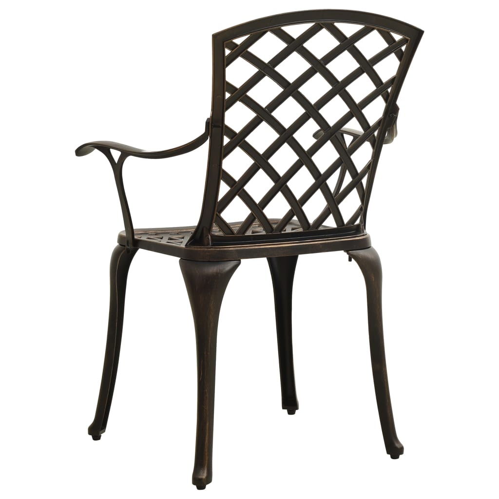 vidaXL Patio Chairs Patio Furniture for Garden Porch Backyard Cast Aluminum-29