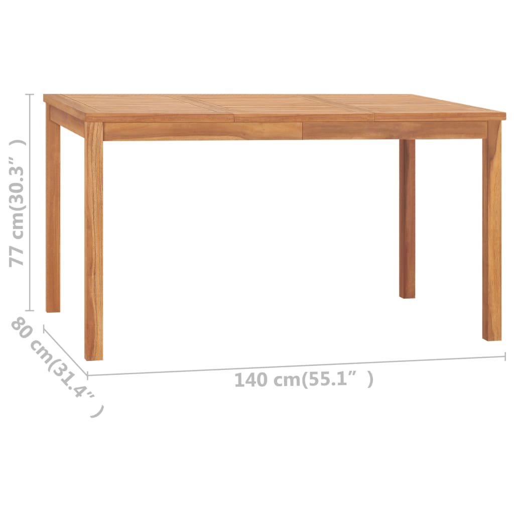 vidaXL Outdoor Dining Table Patio Table Garden Porch Furniture Solid Teak Wood-13