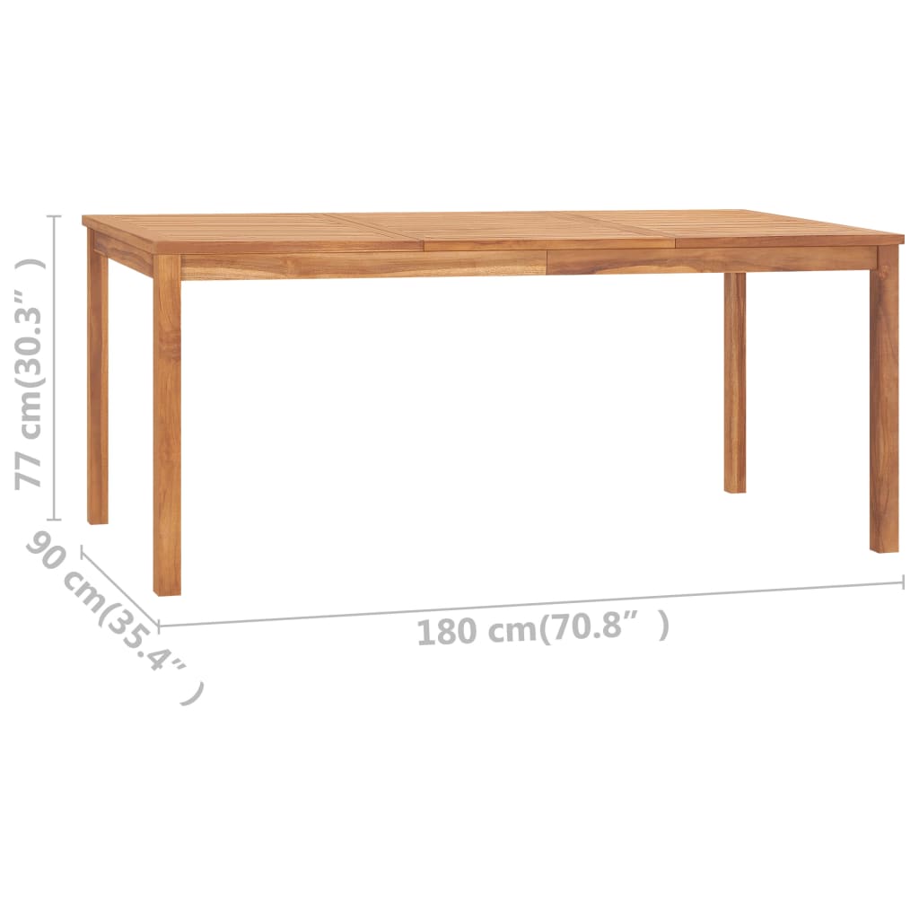 vidaXL Outdoor Dining Table Patio Table Garden Porch Furniture Solid Teak Wood-41