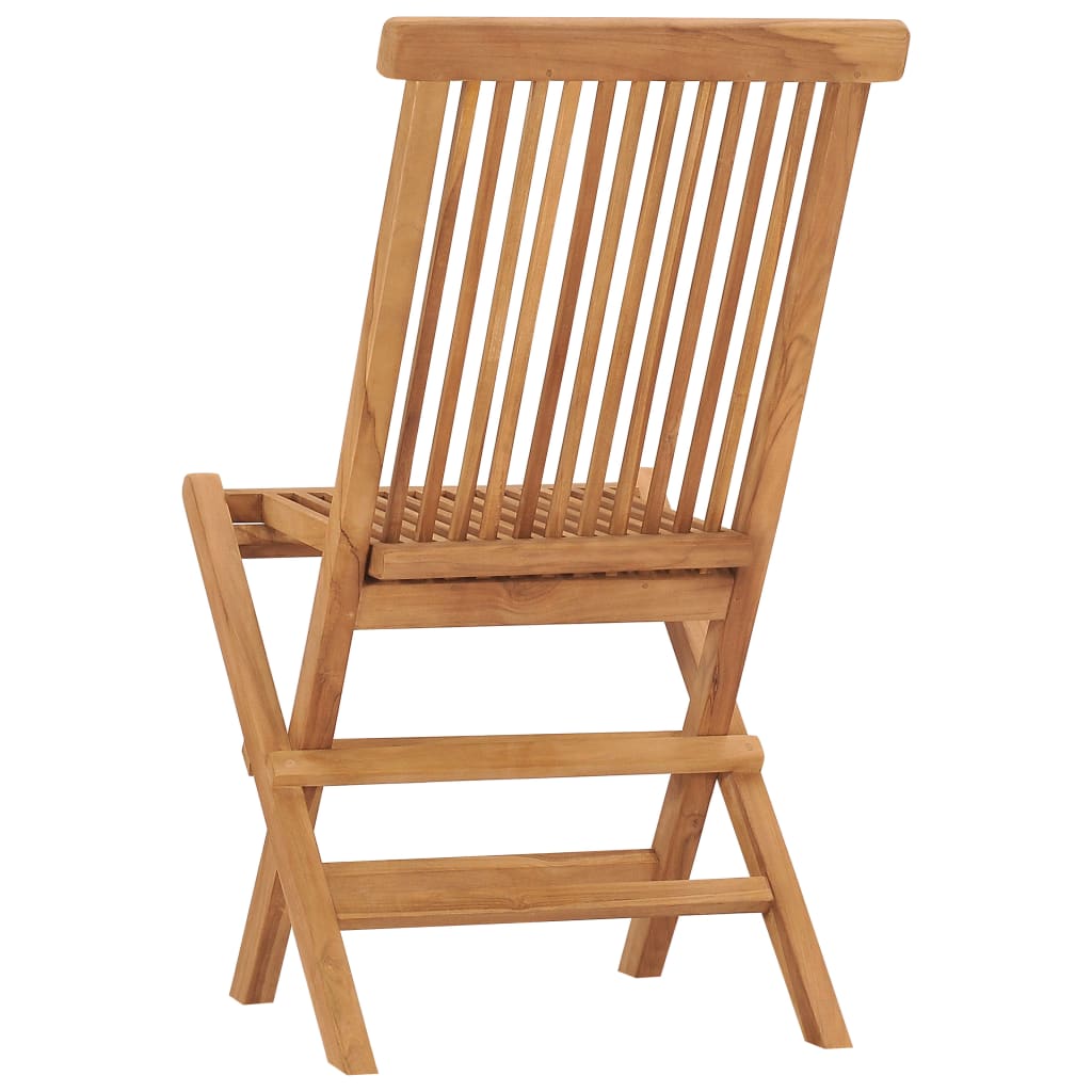 vidaXL Patio Folding Chairs Camping Garden Chair with Backrest Solid Wood Teak-22