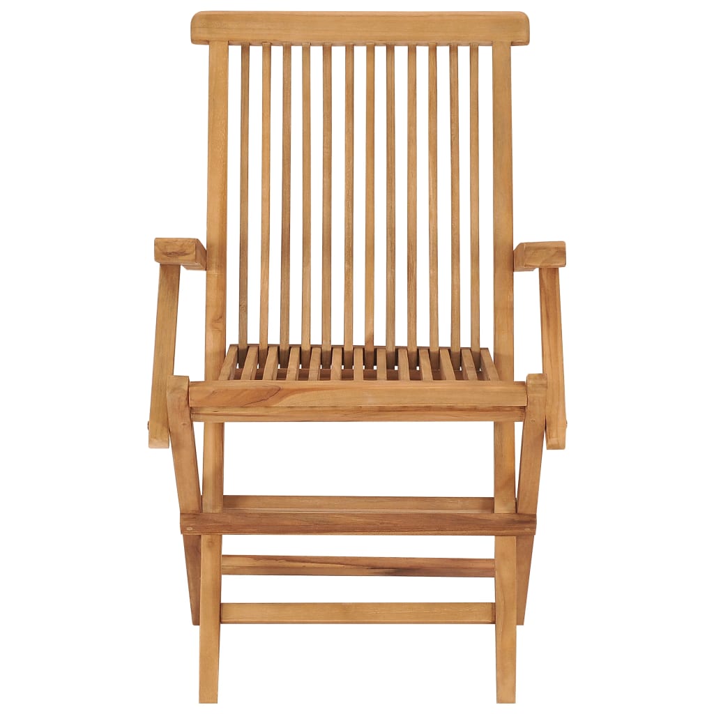 vidaXL 2/3x Solid Teak Wood Folding Chairs Garden Outdoor Wooden Furniture-21