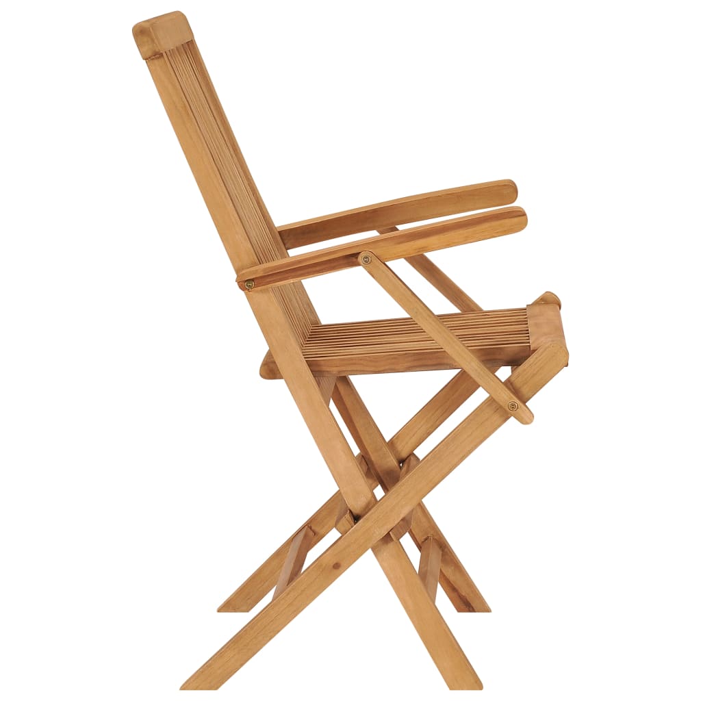 vidaXL 2/3x Solid Teak Wood Folding Chairs Garden Outdoor Wooden Furniture-26