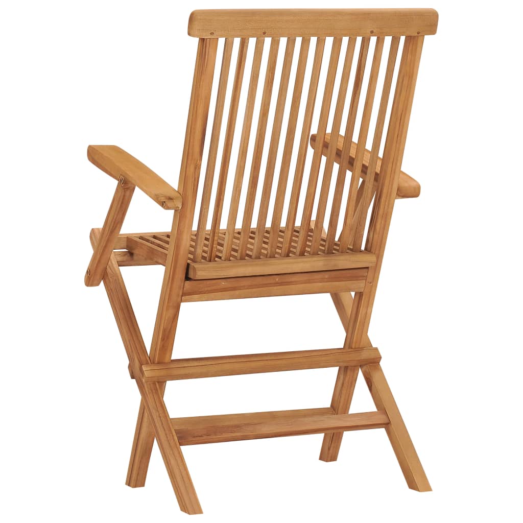 vidaXL 2/3x Solid Teak Wood Folding Chairs Garden Outdoor Wooden Furniture-31