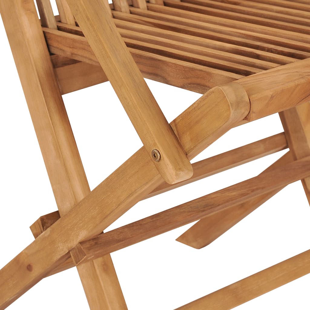 vidaXL 2/3x Solid Teak Wood Folding Chairs Garden Outdoor Wooden Furniture-43