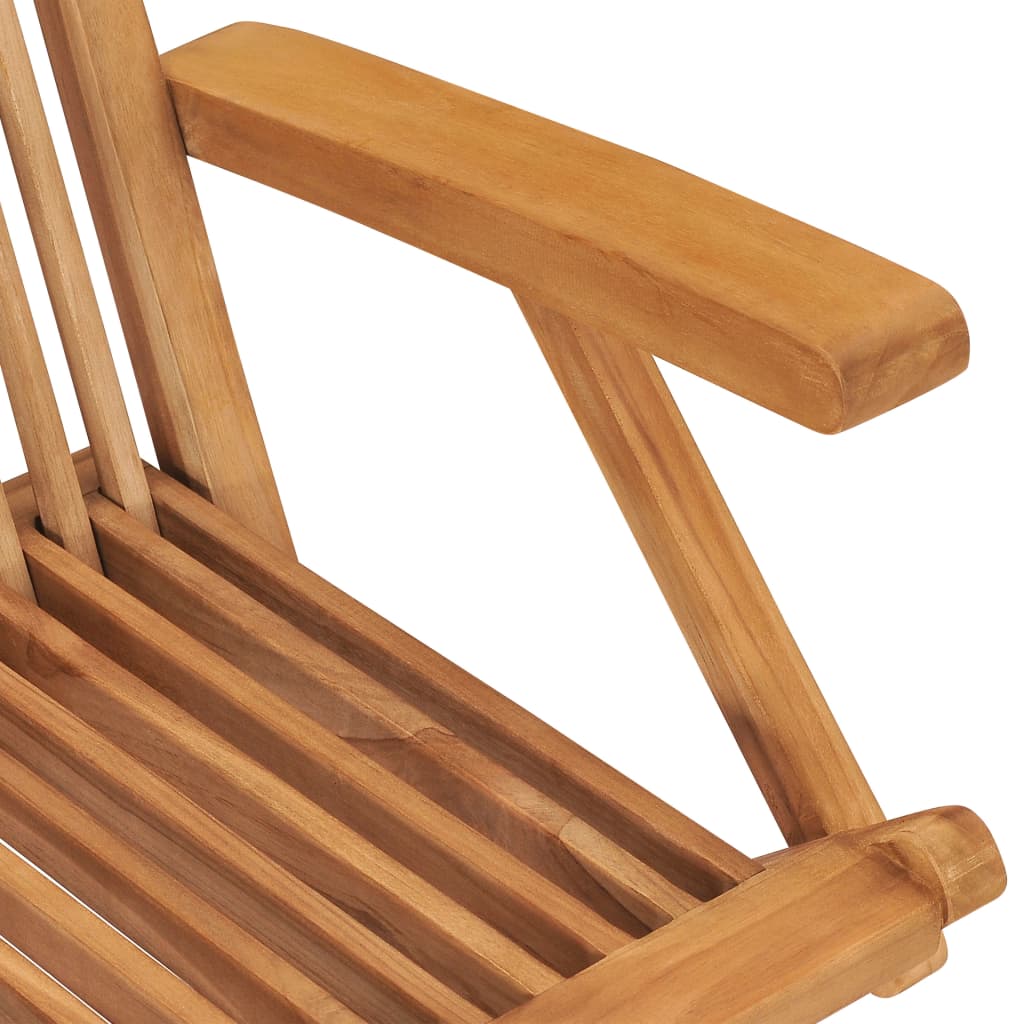vidaXL 2/3x Solid Teak Wood Folding Chairs Garden Outdoor Wooden Furniture-34