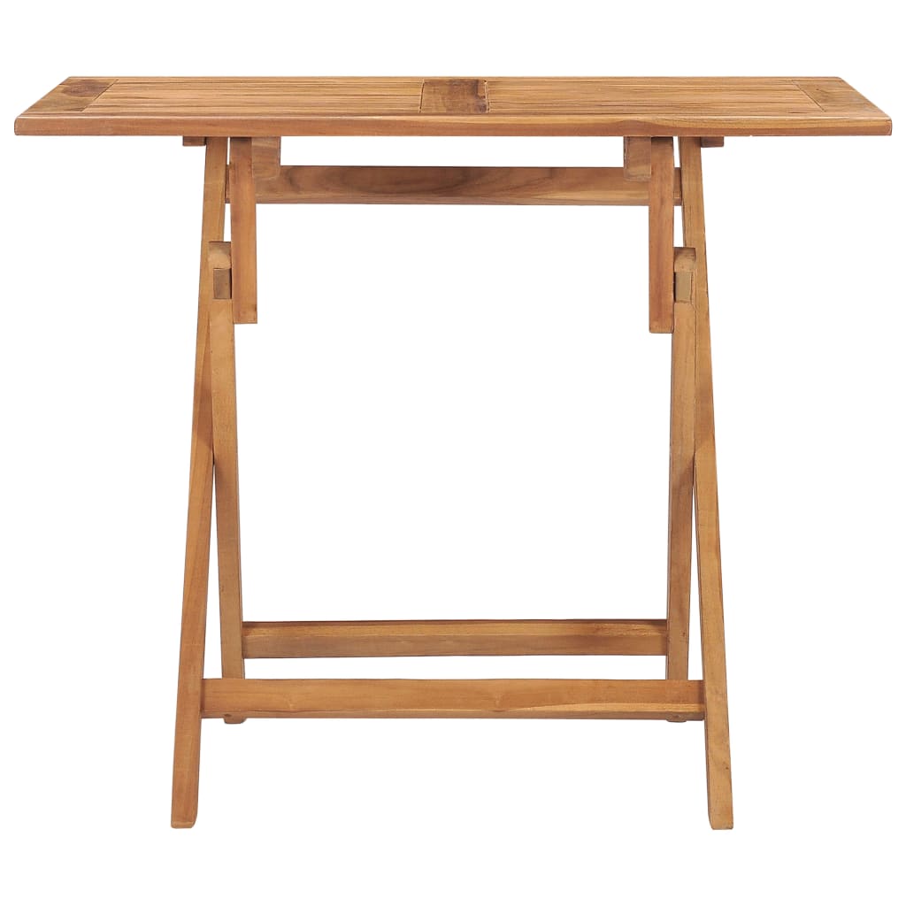 vidaXL Folding Patio Dining Table 35.4"x23.6"x29.5" Solid Teak Wood-1