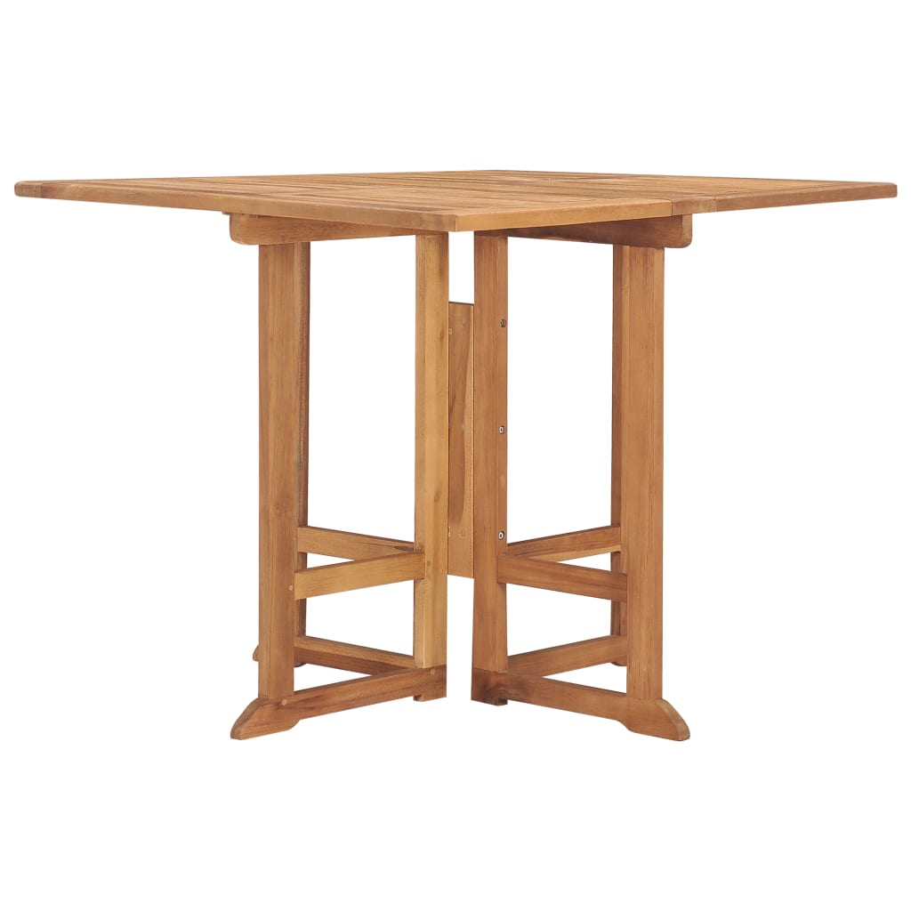 vidaXL Folding Patio Dining Table 35.4"x35.4"x29.5" Solid Teak Wood-1