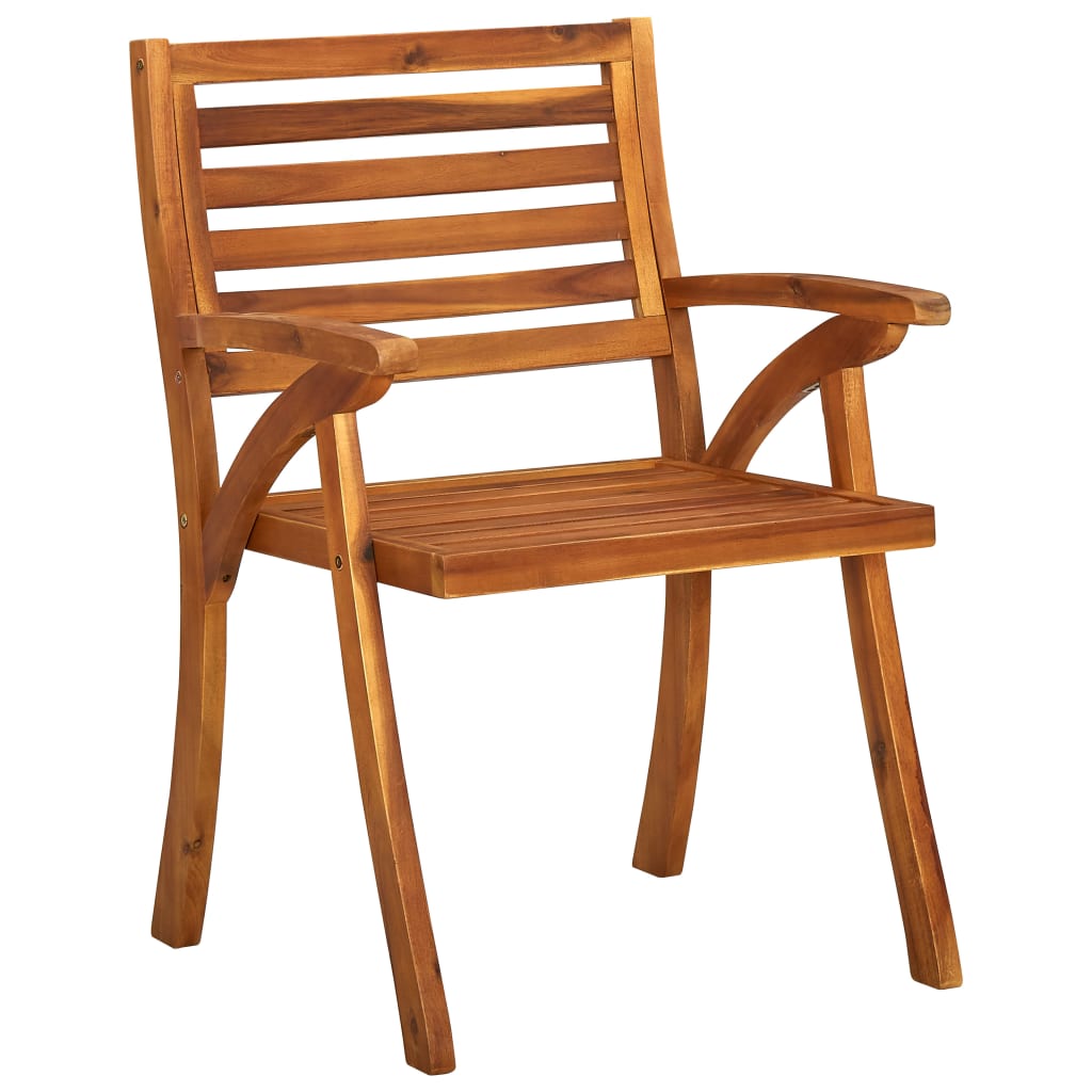 vidaXL Patio Dining Chairs Outdoor Chair for Deck Garden Solid Wood Acacia-18