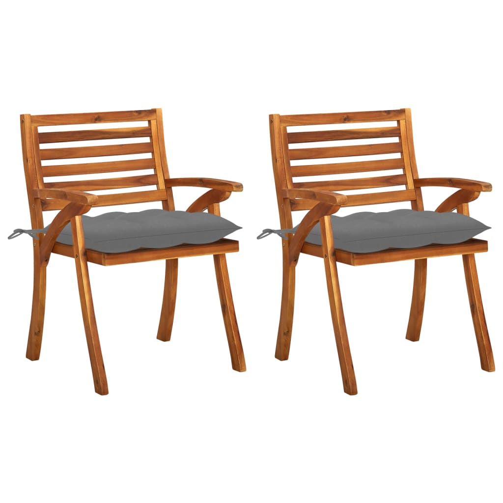 vidaXL Patio Dining Chairs Outdoor Chair for Deck Garden Solid Wood Acacia-54