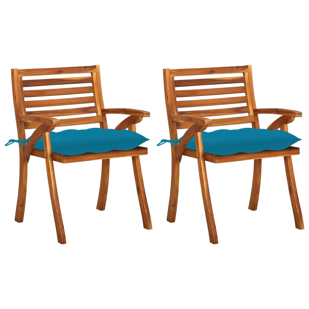 vidaXL Patio Dining Chairs Outdoor Chair for Deck Garden Solid Wood Acacia-5