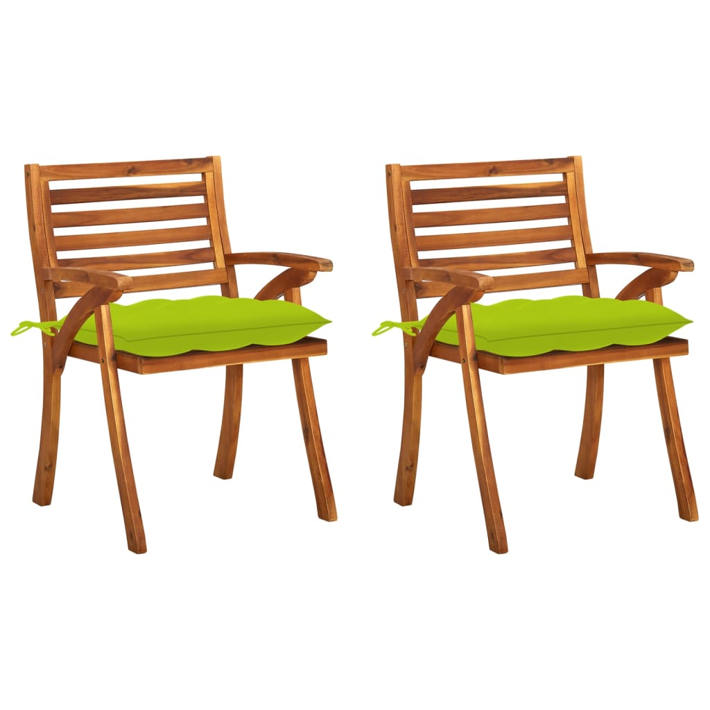 vidaXL Patio Dining Chairs Outdoor Chair for Deck Garden Solid Wood Acacia-55