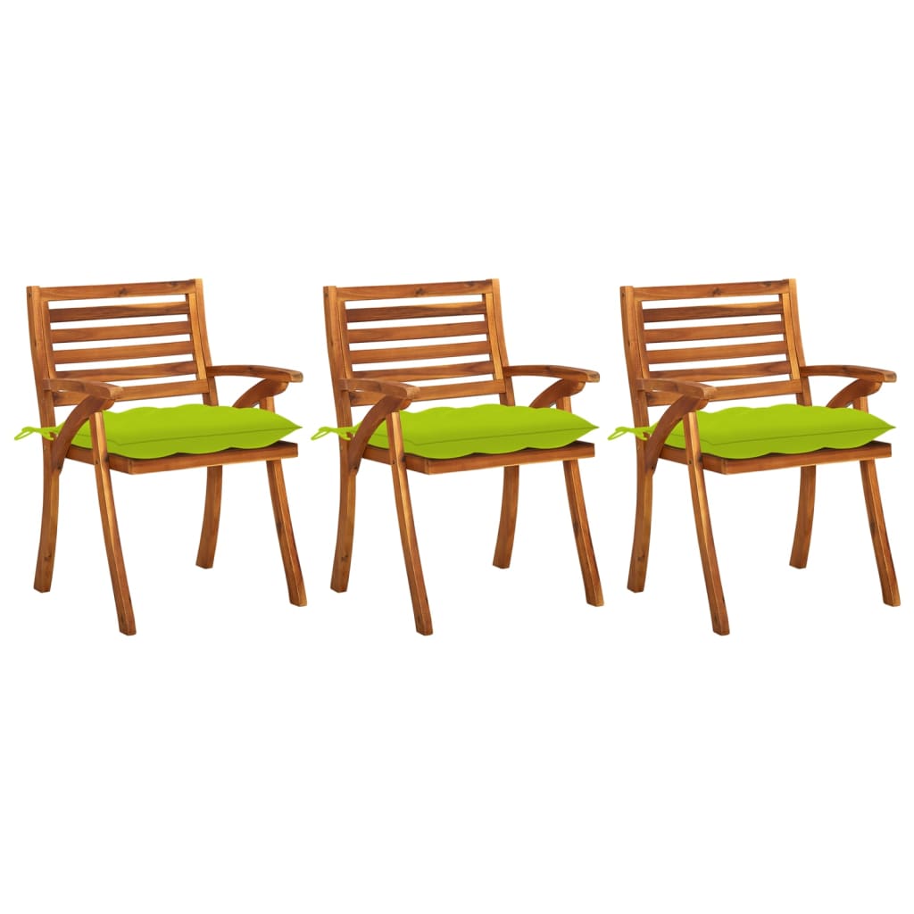 vidaXL Patio Dining Chairs Outdoor Chair for Deck Garden Solid Wood Acacia-82