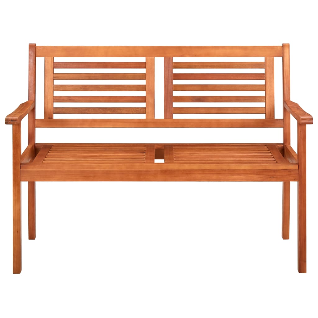 vidaXL Outdoor Patio Bench Loveseat Chair with Cushion Solid Wood Eucalyptus-3