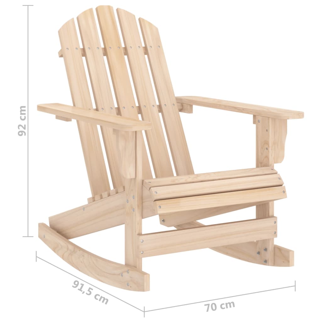 vidaXL Adirondack Rocking Chair Lounge Patio Chair for Garden Solid Wood Fir-18