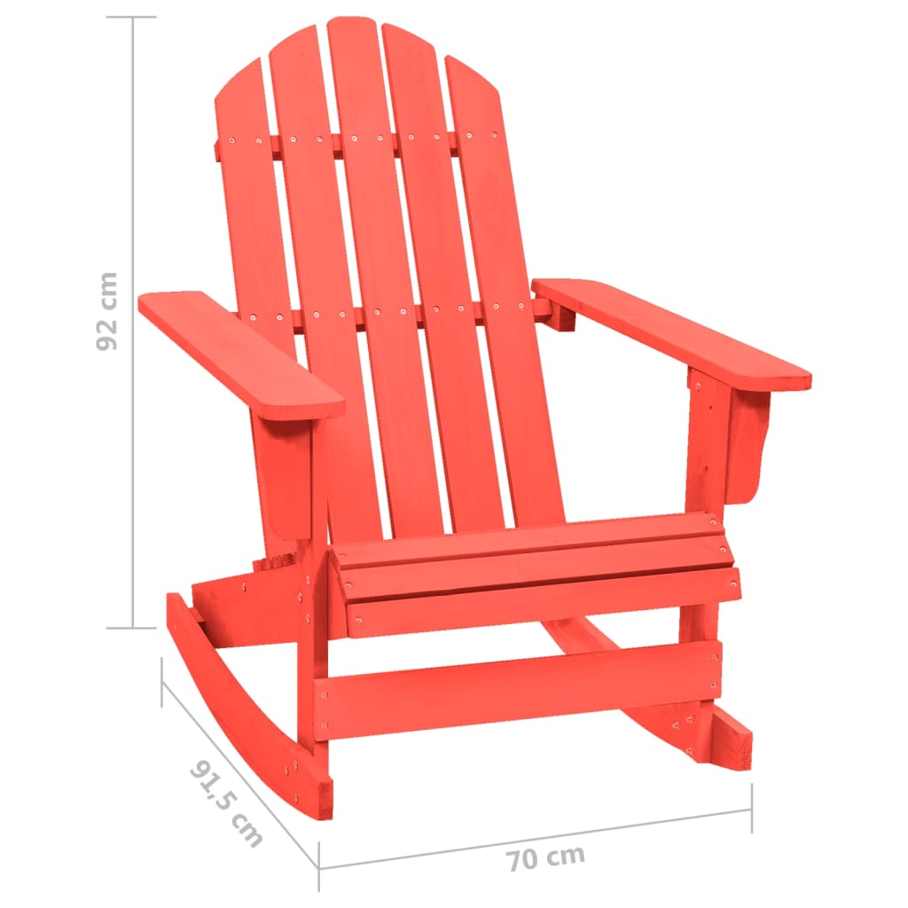 vidaXL Adirondack Rocking Chair Lounge Patio Chair for Garden Solid Wood Fir-30