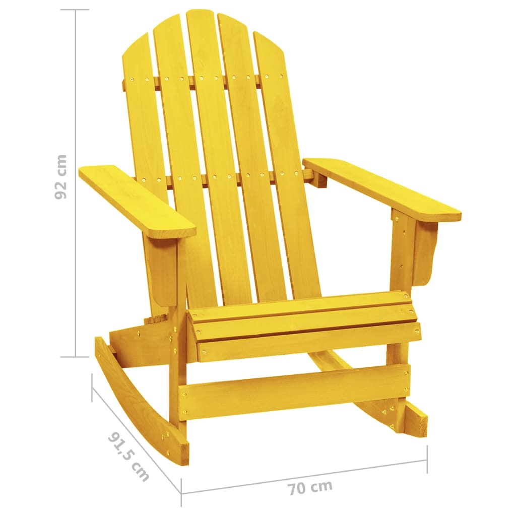 vidaXL Adirondack Rocking Chair Lounge Patio Chair for Garden Solid Wood Fir-42