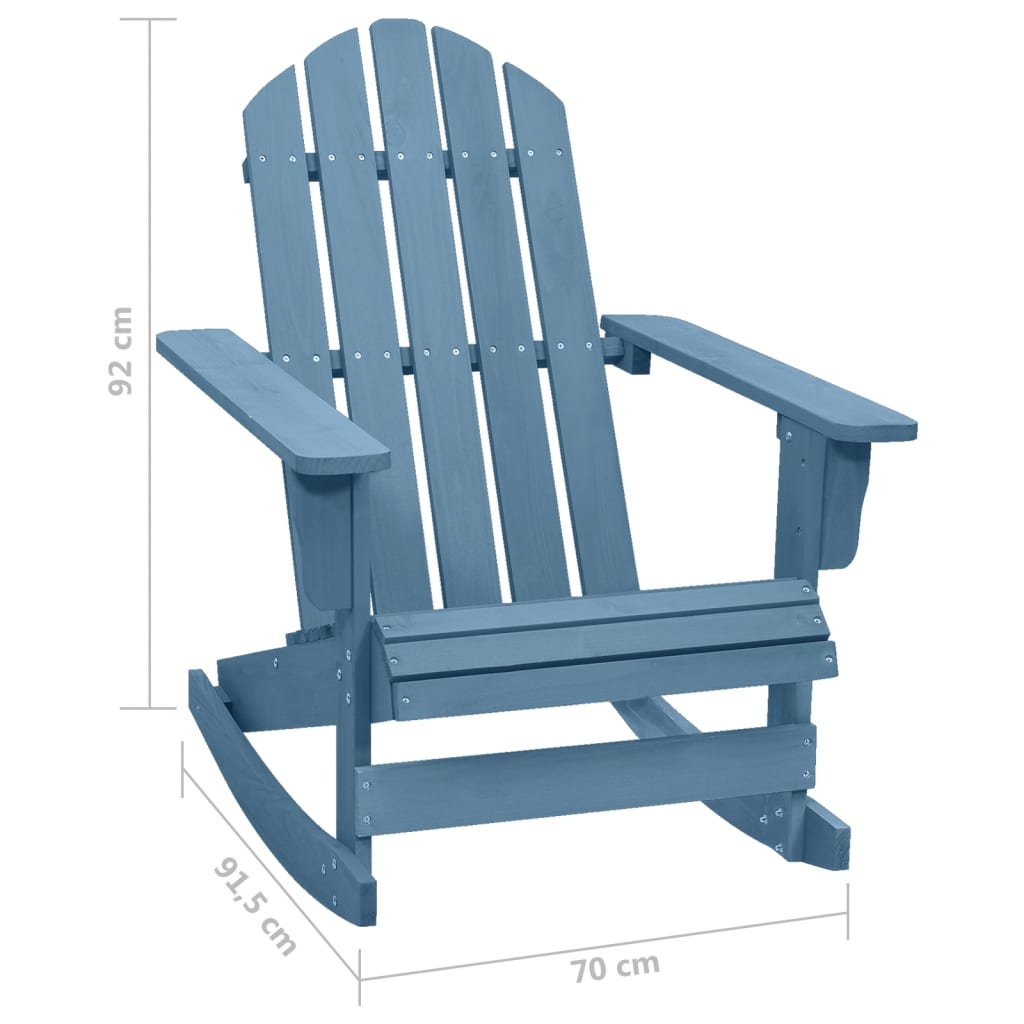 vidaXL Adirondack Rocking Chair Lounge Patio Chair for Garden Solid Wood Fir-12