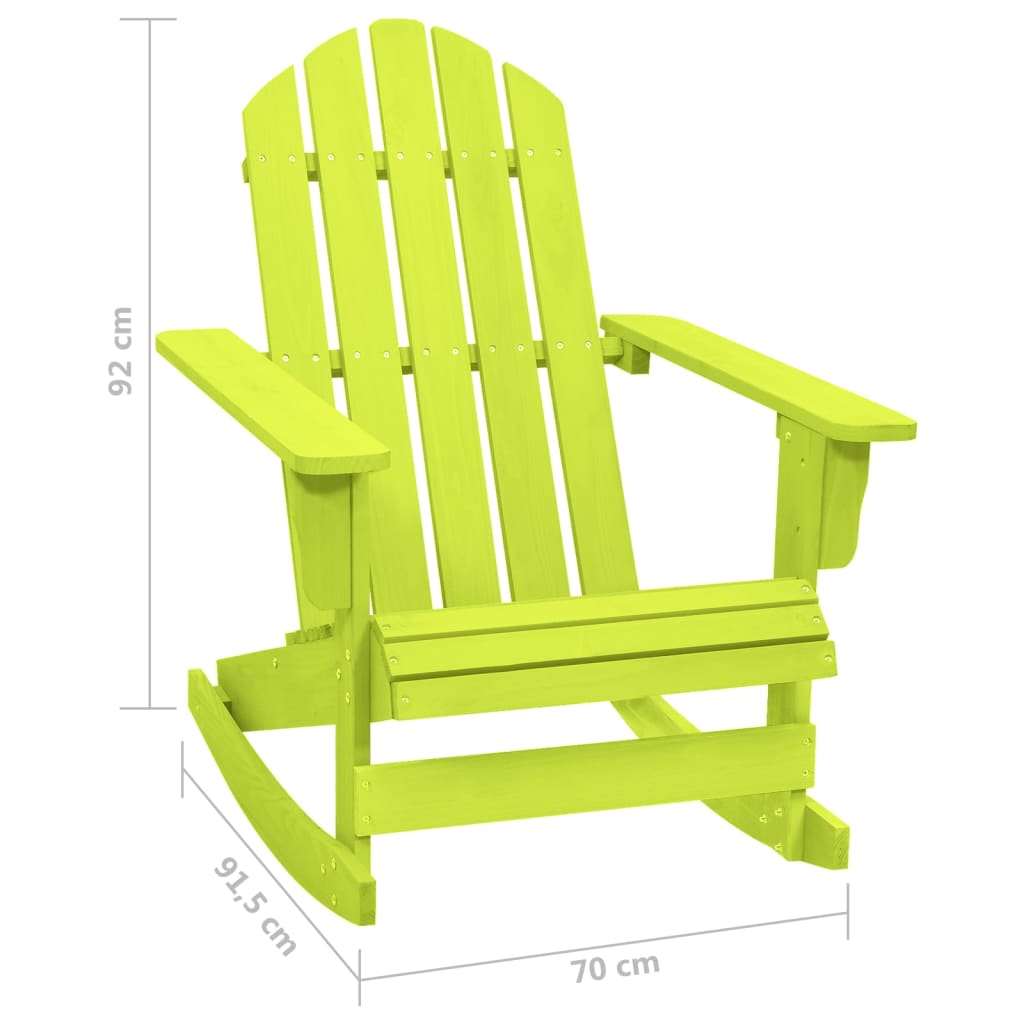 vidaXL Adirondack Rocking Chair Lounge Patio Chair for Garden Solid Wood Fir-25