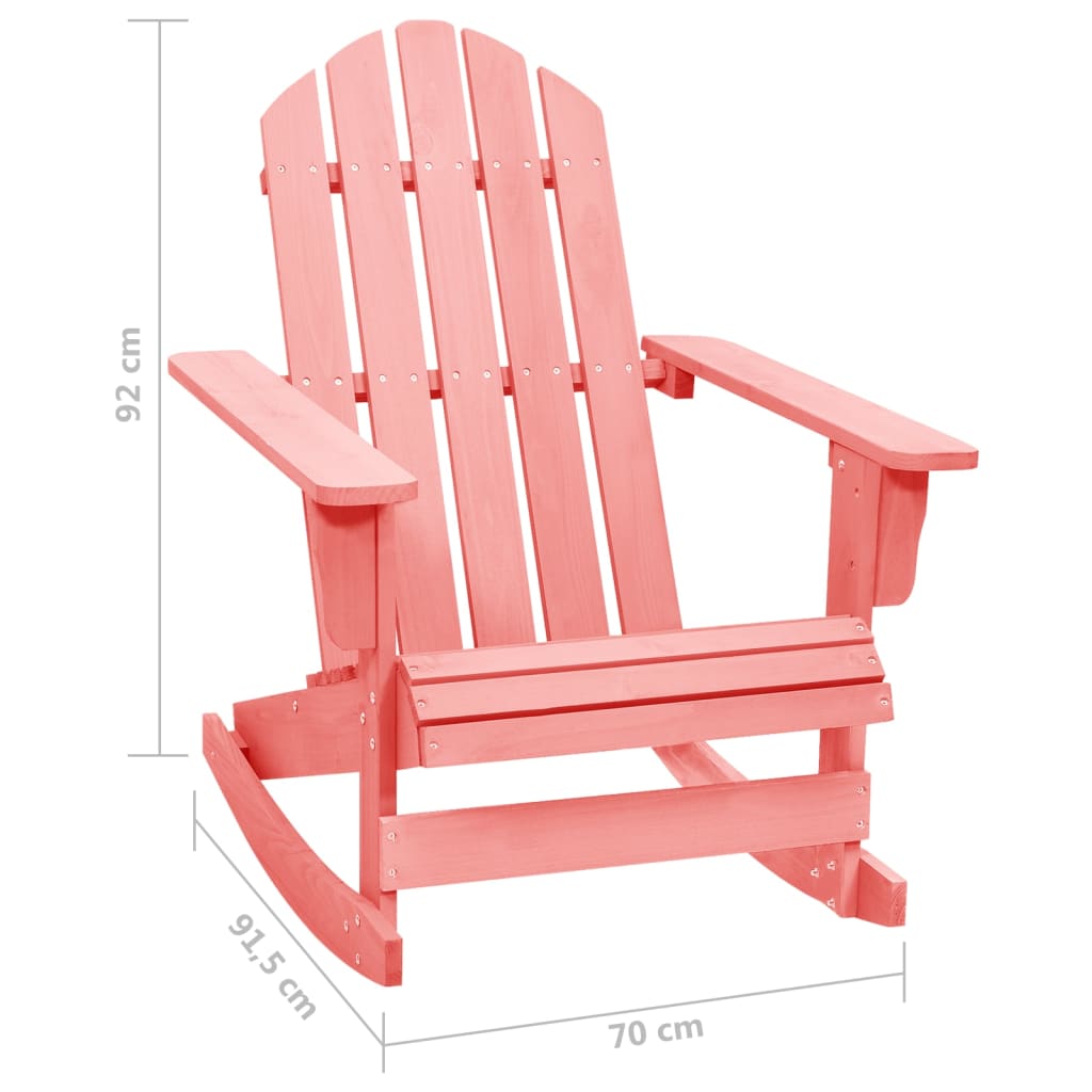 vidaXL Adirondack Rocking Chair Lounge Patio Chair for Garden Solid Wood Fir-37