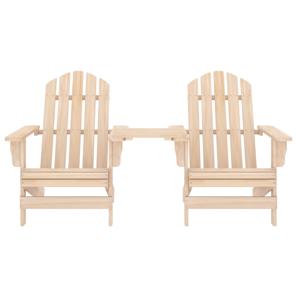 vidaXL Adirondack Chairs Patio Adirondack Chair with Tea Table Solid Wood Fir-17