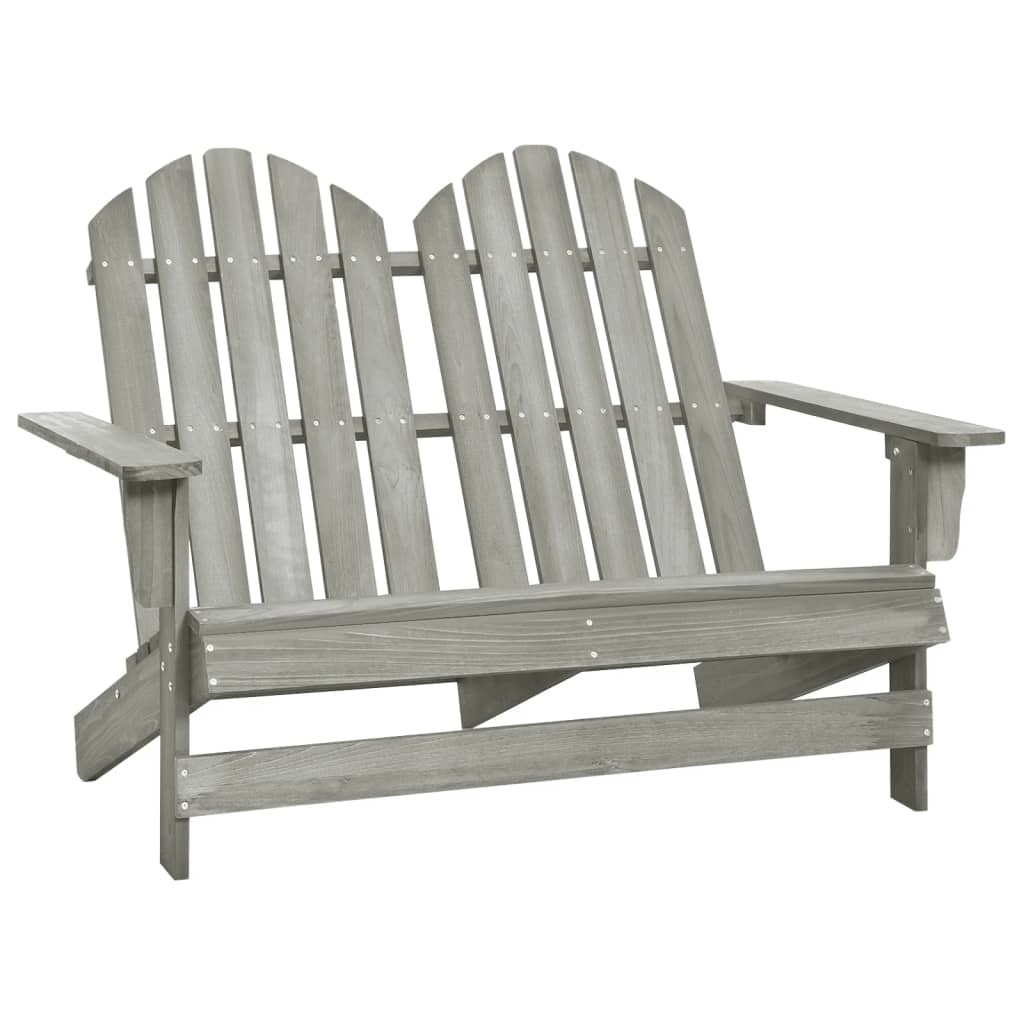 vidaXL 2-Seater Patio Adirondack Chair Solid Wood Fir Blue-45