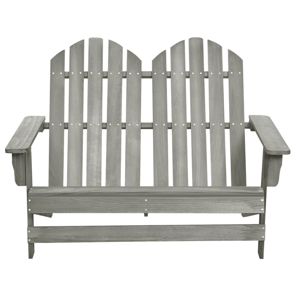 vidaXL 2-Seater Patio Adirondack Chair Outdoor Furniture Seat Solid Wood Fir-37