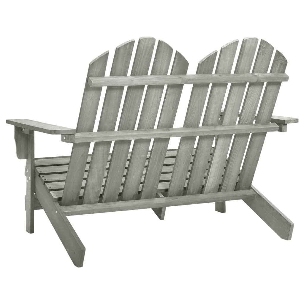 vidaXL 2-Seater Patio Adirondack Chair Outdoor Furniture Seat Solid Wood Fir-49