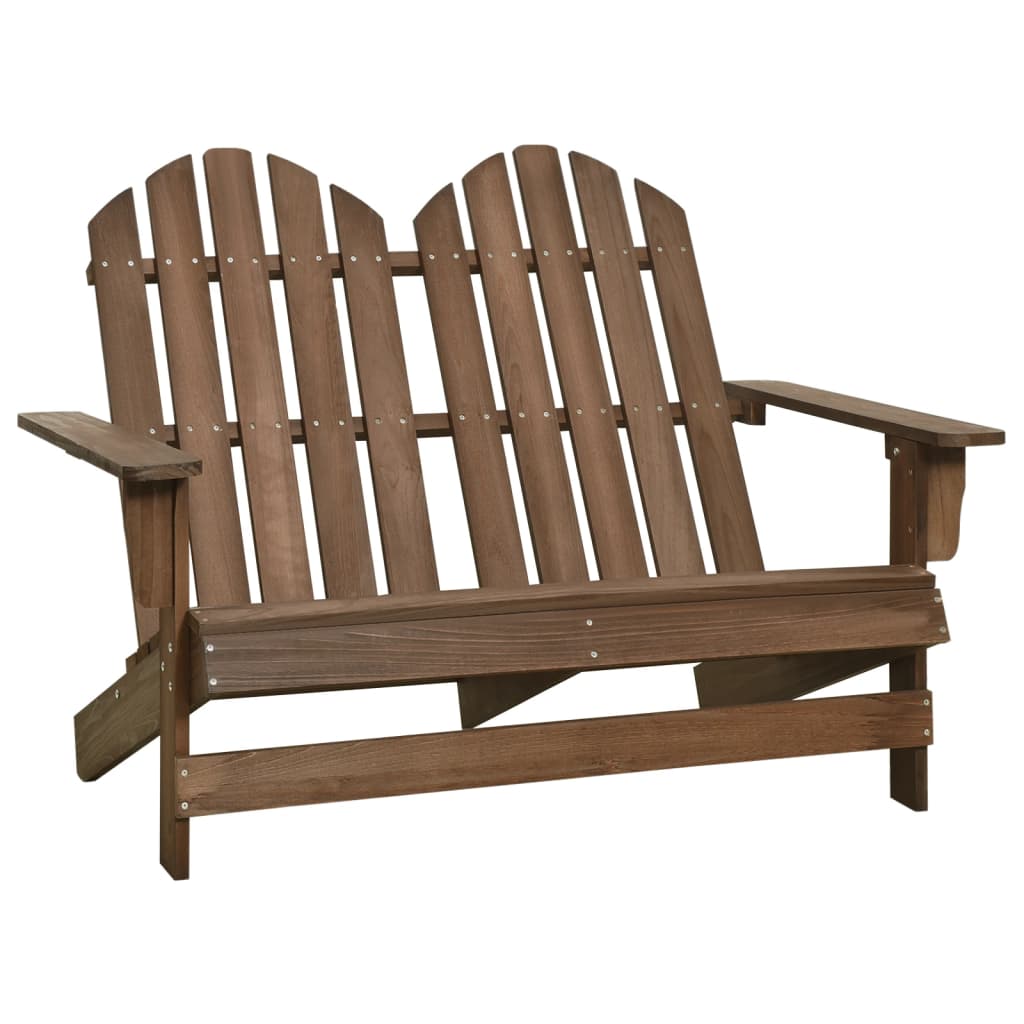 vidaXL 2-Seater Patio Adirondack Chair Solid Wood Fir Blue-19