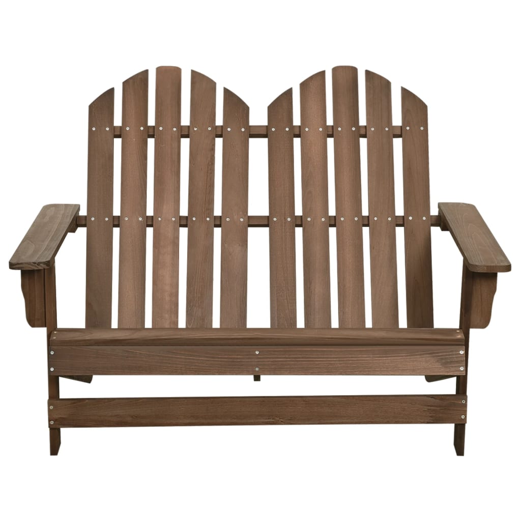 vidaXL 2-Seater Patio Adirondack Chair Outdoor Furniture Seat Solid Wood Fir-53